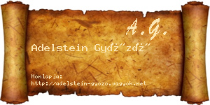 Adelstein Győző névjegykártya