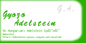 gyozo adelstein business card